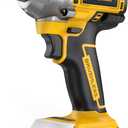 Cordless Impact Wrench for DeWalt Battery, 500Nm (369Ft-Lbs) 1/2" & 1/4" Brushless Impact Gun, 2-Speed High Torque Power Tool for Tire Removal, Rusted Bolts, Car Maintenance(No Battery)
