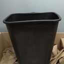 Amazon Basics Rectangular Commercial Office Wastebasket, Easy to Clean, Space-Saving, 10 Gallon, Black
