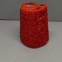 FUHSY Red Christmas Tree Collar Sequin Merry Christmas Tree Skirt 23.6 Inch Glitter Velvet Trees Skirts Sparkly Christmas Trees Trunk Ring Base Cover for Holiday Party Red Xmas Decoration (Round-Standard)