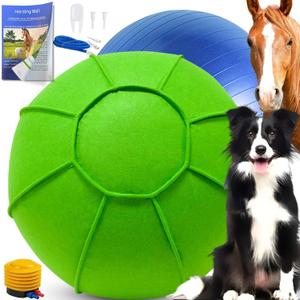 Herding Ball for Dogs, 25" Horse Ball with Cover, Dog Herding Balls Large with Hand Pump, Dog Horse Toys for Play Hurding/Hearding