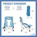 OUTSIDER Low Beach Chair for Adults, 300 lbs Heavy Duty Lightweight Folding Beach Chair with Center Mesh Back for Breathable Support, Cup Holder, Portable Camping Chair for Beach & Outdoor 2PCS