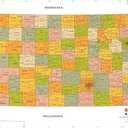 Kansas ZIP Code Map with Counties - Large - 48" x 31.5" Laminated