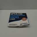 Doctor's Select 3 Pairs Copper Toeless Compression Socks for Men - 20-30 mmHg Open Toe Compression Socks Women, Toeless Socks, Knee High, Black (Large-X-Large)