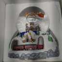 Musical Rotating Santa Claus Flying Over Village,Automatic Snowfall,Train, Christmas Snow Globe Music Box Gifts, for Women Wife Mom Girlfriend Daughter, Xmas Present,Plays 48 Classic Christmas Carols