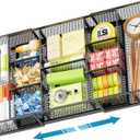 Marbrasse Expandable Desk Drawer Organizer, Mesh Drawer Organizer Tray with 10 Adjustable Compartments, Desk Organizers and Accessories for Office Supplies (Longer Expandable Drawer Organizer-B)