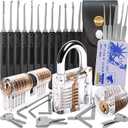 Waterproof Padlock Set, Multi-Purpose Security Lock Kit for Cabinets Pick, Long Shackle Lock Kit, Double Bayonet Pick Protection, 3 Pack with Keys, 2.9in Picking Black BVF-3259