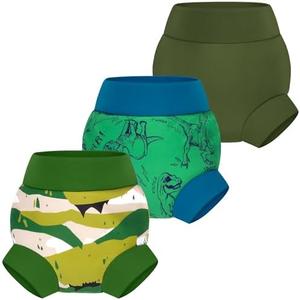 BIG ELEPHANT Baby Swim Diapers 3pcs, Reusable Adjustable Washable Waterproof Swimming Diaper for Boy's and Girl's 6Months - 5 Years 120