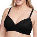 Warner's Womens Women's Cloud 9 Super Soft Wireless Lightly Lined Comfort Bra 1269 (32B, Rich Black)
