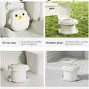 CoocooBaby Portable potty seat for toddler travel, Portable toilet for kids with Potty Liners, Travel Bag, Foldable Car Potty for Toddler (Penguin)