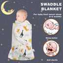2 x Swaddle-Blanket Baby Girl & Boy Swaddles Newborn Infant Transition 100% Cotton Wrap Blankets, 3-Way Adjustable Wearable Blanket, TOG 1.0 (Colorful Zoo, 3-6 Month)