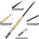 Telescopic Fly Fishing Rod and Reel Combo Kit 10FT 7/8WT Carbon Fiber Fly Rod Aluminum Reel 11-Piece Fly Fishing Set with Fly Line Backing Leader Fly Box Hat Carrying Bag