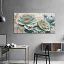 QSQ Canvas Art Wall Decor Prints Painting Blue White Flowers Wall Art For Living Room Print Picture Modern Painting Picture For Bedroom Office Home Aesthetic Wall Decor Artwork 24" X 48"