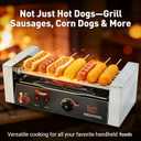 5 Roller Electric Hot Dog Roller,16 Hot Dogs, Stainless Steel