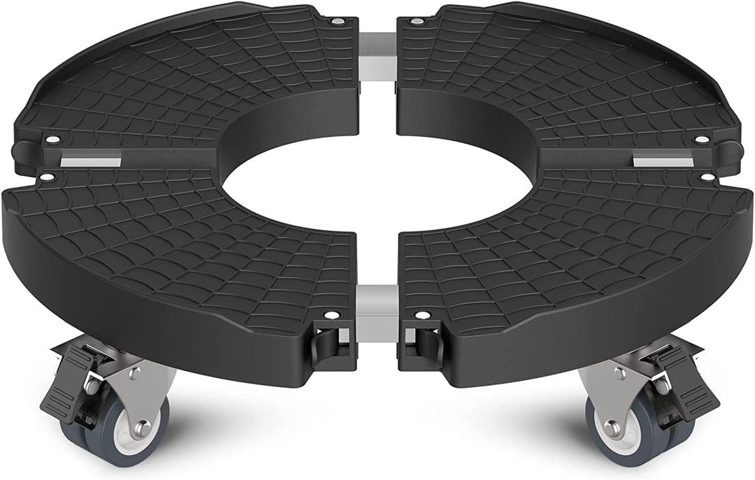 WELDUN Plant Roller Outdoor Rolling Board 40-54 cm Plant Shelf 200 kg Load Capacity Plant Stand Round Flower Roller with Castors Transport Roller for Heaters Air Purifier Indoor