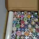 New brothread 63 Colors Compatible with Brother Polyester Embroidery Machine Thread with Bonus of 10" x10yd Medium Weight Tearaway Embroidery Stabilizer