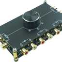 4 in 1 Out RCA Stereo Audio Cable Switch,Source Input Signal switcher selector Splitter Passive Connector Distributor Box