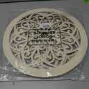 Yulejo 4 Pcs Thicken Rustic Wall Decor Farmhouse Kitchen Wall Round Art Wooden Hollow Carved Design Rustic Art for Living Room Bedroom Hallway Decor (15.7 x 15.7 Inch,Light Brown)