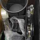 17 in 1 Black Desk Organizers and Accessories Set, 3 Office Desk Supplies Storage Organization, 4 Pens, Stapler, Staples & Remover, Tape & Dispenser, Scissors, Ruler, Clips, Hole Punch, Back to School