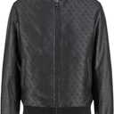 GUESS Men's Quattro G Varsity Bomber Jacket (Jet Black), S