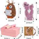 Coruja Funny Birthday Gifts for Mom Mothers Mama Mommy, Mini Positive Crochet Animals Owl with Acrylic Plaque Sign Bracelets, Emotional Cheer Up Support Positive Gifts for Mom Grandmother