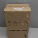 4-Light Bathroom Light Fixtures, Vanity Light with Milky White Shades, Matte Black Bathroom Light Fixtures Over Mirror, Modern Bathroom Wall Lamp for Mirror Living Room Cabinet Bedroom