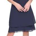 Jessica Howard Women's Flutter Sleeve Mini Sheath Boat Neck Dress (Navy)