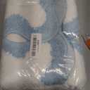 Luxury Cute Bathroom Rugs, White Bath Mat W/Blue Scalloped Edge, Microfiber Aesthetic Trendy Funky Fun Preppy Rug, Extra Soft Bathroom Mat Non-Slip for Tub, Shower, and Bath Room 30'' x 20'' (1'8" x 2'6" (Rectangular))