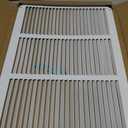 Fits 18x12 Duct Opening Stamped Steel Return Air Grille Vent Cover Grille for Sidewall and Ceiling in White Surface Dimensions: 19.75"W X 13.75"H (18" W x 12" H Duct Opening)