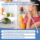 WR12X23646 Refrigerator Door Handle Compatible with GE Hotpoint Haier Monogram Caf Freezer Door Handle Replace for WR12X11015 AP5958539 4182313 PS11699570 EAP11699570