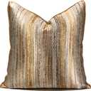 vctops Decorative Luxurious Throw Pillow Covers Square Cushion Cases Pillowcase for Bed Sofa Couch Chair Car Home Decor (Gold, 20"x20")
