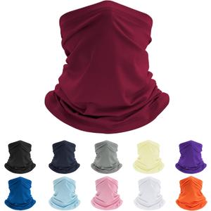 Pukavt Winter Knitted Neck Gaiter For Men And Women Neck Warmer (Burgundy)