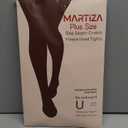 MARTIZA Plus Size Fleece Lined Tights Women, Fake Translucent Thermal Winter Leggings, Warm Thick Pantyhose for Cold Winter. (X-Large-XX-Large Plus)