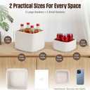 5-Pack Storage Cubes Woven Rope Baskets - 2 Sizes Organizer Bins for Closet, Shelf, Bookshelf, Nursery, Changing Table, Cube Storage Bins, Storage Baskets for Bathroom Toy & Home