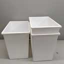 VEVOR Ingredient Bin, 5.2 Gallons Capacity Ingredient Storage Bin, 3 Pcs/Set, PP Material Flour Bins On Wheels, White Shelf Ingredient Bin with Scoop and Sliding Lid, Commercial Storage Bins