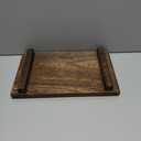 Nuogo Wood Riser Tray Soap, Stand Soap Tray for Kitchen Sink, Wood Pedestal for Kitchen Counter Sink Stand Decorative Rustic Bathroom Dishes Plant Bottles Candles Display(12 x 7 Inch,Brown)