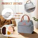 Lunch Box for Women & Men, Reusable Lunch Bag for Work/Office/Travel, Adults, Stylish Tote Bag, Insulated Lunch Box, Durable & Leakproof(Gray)