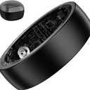 S SECRETTOP Smart Ring for Women & Men, Activity Tracker Ring, Heart Rate Monitor, Sleep Monitoring, Step Counting, Calorie Pedometer, No Subscription Fee, iOS Android (Black 10)