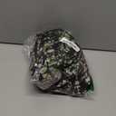 Floerns Women's Graphic Print Lantern Sleeve Button Shirt Dress Ruffle Hem Short Dress (Medium, Black Multi)