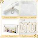 CY2SIDE NURSE Clear Makeup Bag - White Letter Patch Cosmetic Bag with Handle for Travel PVC Zipper Clear Travel Pouch for Toiletries Waterproof Portable Organizer Case Gift for Nurse, White