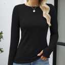 CiCiBird Womens Mesh Long Sleeve See Through Floral Lace Top Slim Fit Going Out Shirt with Thumb Holes 2025 Fall Fashion (Black, XL)