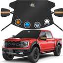 Zettum Truck Windshield Cover for Ice and Snow - 600D Large Windshield Snow Cover for Pickup Truck Heavy Duty, Winter Car Windshield Covers for Ford F150, Silverado, GMC Sierra, Ram, Van, and More
