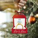 2 x Wedding Gifts, Mr & Mrs Ornament 2025 - First Christmas Mr and Mrs Ornaments Gifts Wedding Ideas for Newly Wed, Bride, Future Mr & Mrs - Just Married Wood Ornament 2025 (The Year)