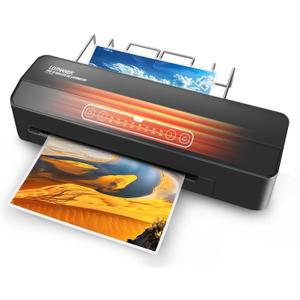 A3 6-Roller Commercial Laminator Machine, LOTHANEK 3-10 Mil 13 inch Heavy Duty Thermal Laminating Machine, 60-Second Warm-up, 40 Inches/Minute, Touch Screen for Home, School Office (Glossy Black)