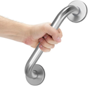 Zenna home Shower Grab Bars for Seniors Anti Slip, Bath Safety Grab Bar for Needy, Stainless Steel Bathroom Safety Grab Bars, Thickened Bar Bigger Base Holds 250 LBS, 12" L x 1.25" D, Brushed Nickel