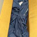 Outdoor Chair Cushions, Water-Resistant & Fade-Resistant, Patio Furniture Square Seat Replacement Chair Pads with Ties, Removable Cover, Non-Slip Bottom, Set of 6, 19 x 19 Inch, Navy Blue, 19" x 19" 6 Pack