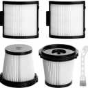 4 Pack IW3511 IW1111 HEPA Filters Replacement for Shark IW3511 DetectPro Lightweight Cordless Stick Vacuum Cleaner. For Shark Detect Pro Auto-Empty System PowerFins Brushroll Portable Handheld 2-In-1