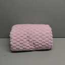 BEDELITE Fleece Blanket - 3D Jacquard Decorative Cherry Blossom Throw Blankets for Couch & Bed, Soft and Cozy Warm Plush Fluffy Blanket All Seasons Suitable, 50x60Inches