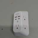 Surge Protector Outlet Extender - Addtam 5-Outlet Splitter with 4 USB Wall Charger(2 USB-C Ports), Multi Plug Outlet Power Strip for Home, Dorm Room Essentials (White)