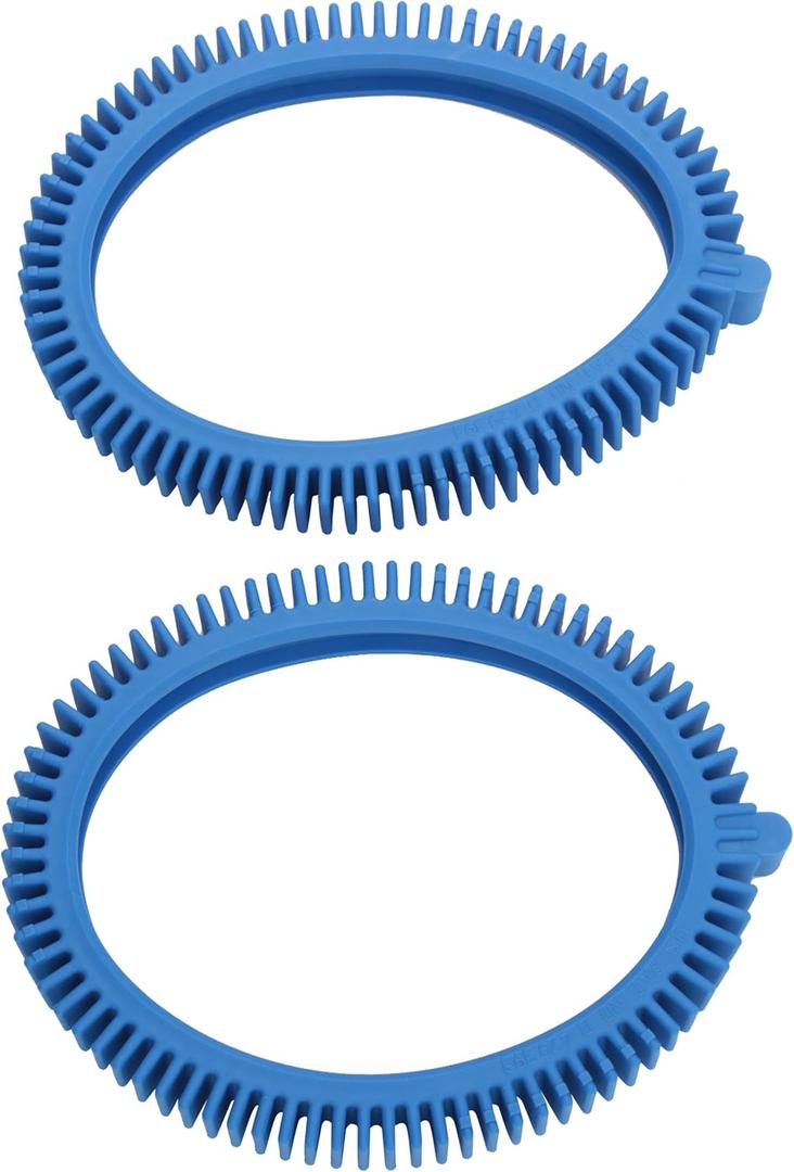 Poolvergnuegen 896584000-143 2-Pack Blue Front Tire Kit with Super Hump Replacement for Select Pool Cleaners - concrete pool