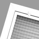 HVAC Premium 24" x 36" Cube Core Eggcrate Return Air Filter Grille for 1" Filter - Aluminum - White [Outer Dimensions: 26.5" x 38.5"]